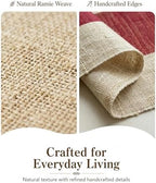 Table Runner, 13.8" × 72", 100% Natural Ramie, Handwoven - Image 5