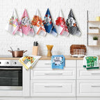 FuWeave Bouquet Flower 20 Pcs Seasonal Holiday Kitchen Hand Towels Set - Image 5