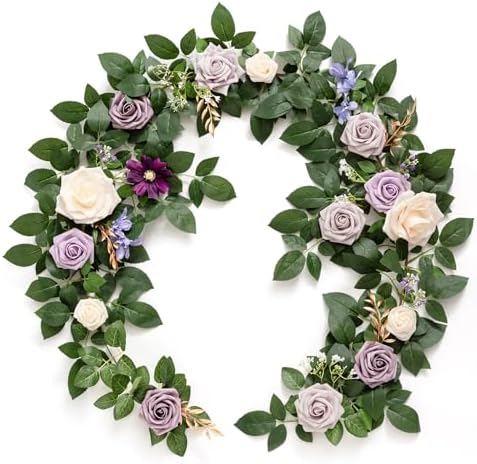 Ling's moment 5 FT Purple Artificial Flower Garland by LingsMoment
