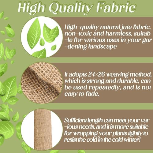 Buryeah 1 Pack 60 Inch X 85 ft Burlap Fabrics Roll Natural Jute Garden - Image 3