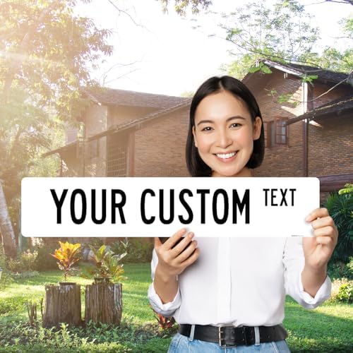 Custom Street Sign, Personalized Novelty Road, Blue Border, Christmas - Image 2