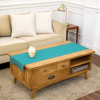 Solino Home 100% Pure Linen Table Runner Teal, Classic Hemstitch 14 x 48 in by SolinoHome