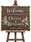 Personalized Enchanted Garden Wedding Welcome Sign - Custom 3D Wood Floral Ceremony Entrance & Reception Board for Fairytale, Whimsical or Secret Garden Venue - Multiple Sizes by AydansUniqueFinds