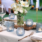 DARJEN 20 Pcs Large Blue Votive Candle Holder Glass Tea Light Candle Holder - Image 4