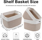 3 Pack Woven Baskets,Storage Baskets for Shelves with Handles - Image 2