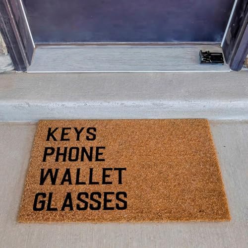 Funny Coir Doormat - Keys Phone Wallet Glasses Welcome Mat 23.7 x 15.7 inch - Image 4