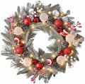 Valery Madelyn 24" Pre-Lit Christmas Wreath for Front Door with Light by ValeryMadelyn