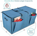 Hearth & Harbor Large Christmas Ornament Storage Box With Adjustable Dividers - Ornament Storage Container For 128 Holiday Ornaments or Decorations - Image 4