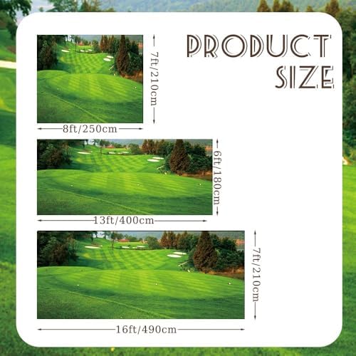 7x16ft Golf Course Garage Door Decorations Green Grass Spring Natural Scenery Golf Themed Backdrop Golf Banquet Decor Golf Sports Party Baby Shower Birthday Party Supplies Studio Props - Image 5