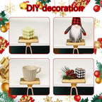 4 Pack Christmas Stocking Holders Ornament Hooks Mantel Weighted Stocking Hangers Metal Hanging Hooks Heavy Duty Stocking Holders Bases for Mantel Fireplace Party Decoration (Gold, 4) - Image 6