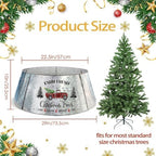 Christmas Tree Collar 29 Inch Diameter Base, Large Metal Tree Collar for Pencil Tree, Christmas Truck Decorations - Image 2