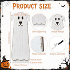 Novabright 30.2 H Halloween Ghost Dog Porch Sign Standing Wooden Decor - Image 2