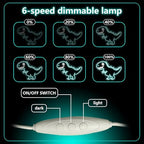 Dinosaur LED Neon Light Sign, Dinosaur Neon Signs for Boys Room Decor Dino Night Lamp Light for Party Bedroom Nursery Classroom Decorations Christmas Birthday Gift Dimmable USB Powered(15.8“*13.4") - Image 4