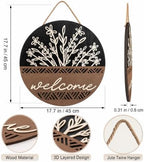 17.7" 3D Welcome Sign for Front Door Wall Hanging Decor for Home - Image 3