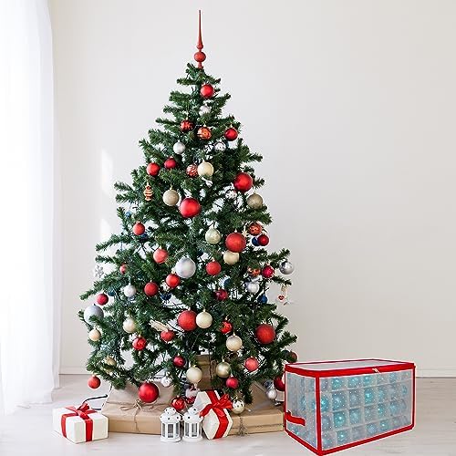 Northlight 20.5" Transparent Zip Up Christmas Storage Box- Holds 112 Ornaments - Image 4