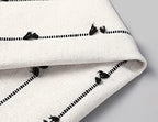 NUYECY Set of 2 Boho Throw Pillow Covers 22x22,Black Off White Neutral Couch Pillow Case with Tassel Fringe Decorative，Modern Accent Farmhouse Cushion Covers for Sofa Couch Bed Living Room - Image 5