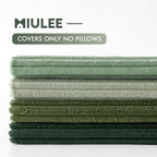 MIULEE Soft Corduroy Decorative Throw Pillow Covers Forest Green 20x20 - Image 7