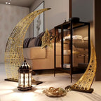 Ramadan Crescent Moon Decor Islamic Home Decoration for Eid Muslim Gifts (Shiny Gold, 54x40 inches | 137x102 cm) - Image 4