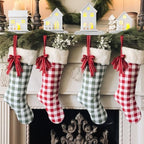 MorningRo 4 Pcs Christmas Village Stocking Holder for Mantle LED Christmas Village House Stocking Hook Set Fireplace Stand Hanger for Xmas Holiday Counter Window Decoration - Image 5