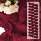12Pack Burgundy Cheesecloth Table Runners 10FT Gauze Table Runner by Unknown
