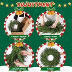 26’’ Large Real Touch Christmas Wreath, Artificial Cedar Wreath for Door - Image 7