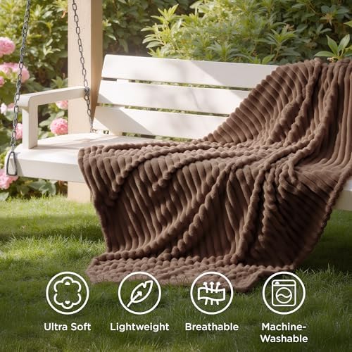 Bedsure Soft Brown Throw Blanket for Couch Decor Gifts 50"x70" - Image 5