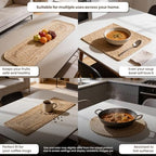 Craft Trade Braided Jute Placemats, Set of 6, 13x13 Inch Square Natural Fiber Dining Table Mats, Heat Resistant & Eco-Friendly Farmhouse Decor, Natural - Image 5