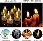 LED Tea Lights Battery Operated Flameless Candles 200 Pack Warm Yellow - Image 6
