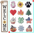 Interchangeable Standing Front Porch Welcome Sign 45"X9" Wood by LuZhiQiang