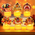 12 PCS Turkey Tea Lights Candles Thanksgiving Table Decorations, LED Flameless Tealight Candles Battery Operated Thanksgiving Decorations Centerpieces Turkey for Table Home Indoor Party Decor Gifts by Unknown