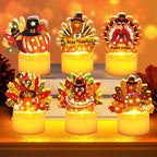 12 PCS Turkey Tea Lights Candles Thanksgiving Table Decorations, LED Flameless Tealight Candles Battery Operated Thanksgiving Decorations Centerpieces Turkey for Table Home Indoor Party Decor Gifts by Unknown