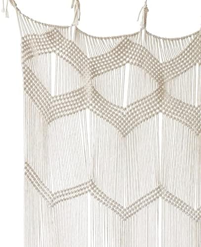Flber Macrame Curtain Window Macrame Room Divider Doorway Curtain Boho Macrame Wall Hanging Living Room Bedroom Decor 42" W x 75" H - Image 6