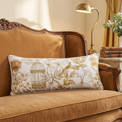 patdrea Designer Velvet Throw Pillow Cover,Set of 2,12"x28"-Aviary - Image 7