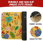 Boho Floral Kitchen Mat Set of 2,Modern Farmhouse Flowers Kitchen Rugs and Mats Non Skid Washable,Spring Summer Bohemian Kitchen Runner Rugs with Rubber Backing (Yellow 17"x47"+17"x30") - Image 7