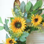 Mizii Artificial Sunflower Garland 6FT Fake Silk Sunflowers Flower Garland Autumn Hanging Vines Decorations for Kitchen Table Centerpieces Room Wall Party Wedding Birthday Fall Decor (Yellow) - Image 6