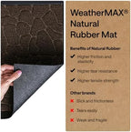 GORILLA GRIP WeatherMAX Door Mat, Indoor Outdoor, 72x24, Dark Brown Pebble - Image 6
