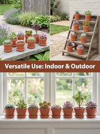 INGOFIN 4 Inch Terracotta Pots with Saucers, 8 Pack Shallow Clay Plant Pots with Drainage Holes for Succulents, Cactus, Herbs, Small Terra Cotta Pots for Indoor Outdoor, Set of 8 - Image 7