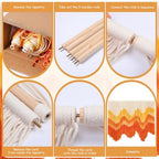 Tiamon Boho Wall Decor - 59''W x 35.4'' L Macrame Wall Hanging Dip-Dye Large Tapestry Art for Home Bathroom Farmhouse Bedroom Living Room Office Natural Modern Rustic Decoration - Image 3