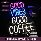 Horseneon Good Vibes Good Coffee Neon Sign for Coffee Shop Home Kitchen - Image 3
