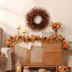 28" Fall Gradient Eucalyptus Wreaths for Front Door,Fall Decorations - Image 7