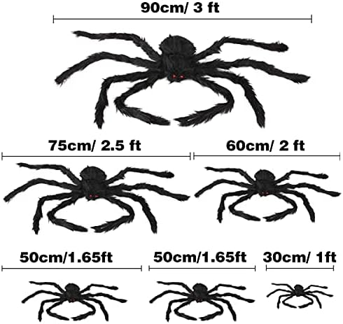 Halloween Spider Decorations 6 Pack: Giant Spider Outdoor Decoration - Image 3