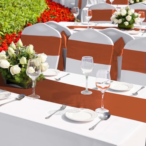 Bencailor 24 Pcs Multicolor Satin Table Runners Bulk, 12 x 108 Inch - Image 6