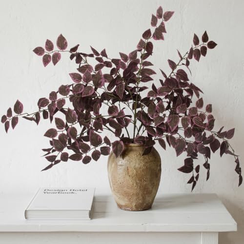 Daynight 12 Pcs Fall Artificial Eucalyptus Stems, 35″ Silk Faux Fall Stems by Unknown