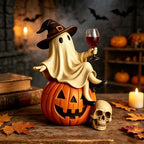 Halloween Ghost Witch Resin Figurine, Vintage Tabletop Statue 2pack - Image 2
