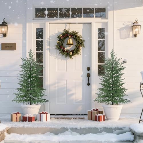 Grooy 2 Pack 4FT Artificial Norfolk Pine Tree - Image 2