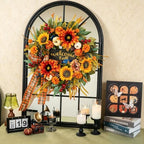 24 Inch Harvest Fall Wreaths for Front Door, Rustic Harvest Autumn Wreath - Image 5