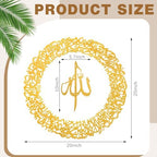 Yerliker Large Metal Islamic Wall Art-First Kalima-La Ilaha Illallah, Modern Arabic Calligraphy Quran Wall Decor, Gold Islamic Gift for Ramadan Eid, Muslim Art(B) - Image 2