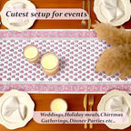 CPC Pink Sapphire Block Print Cotton Table Runner 16x90 Inch Long Runner - Image 3