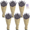 TOMOON 6 Packs Natural Dried Lavender Flowers Bouquet with Stems by TOMOON