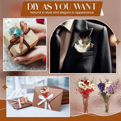 Layhit 24 Pcs Mini Dried Flower Bouquets Boho for Vase, Colorful - Image 3